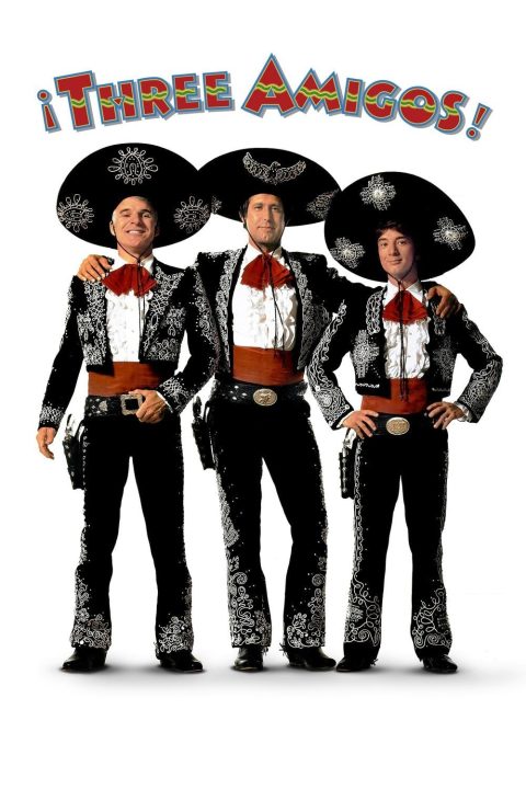 Poster for the movie "¡Three Amigos!"